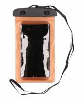 2x waterdicht telefoonhoesje voor alle telefoons oranje