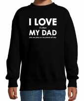 I love it when my dad lets me play on my phone all day sweater zwart voor kids